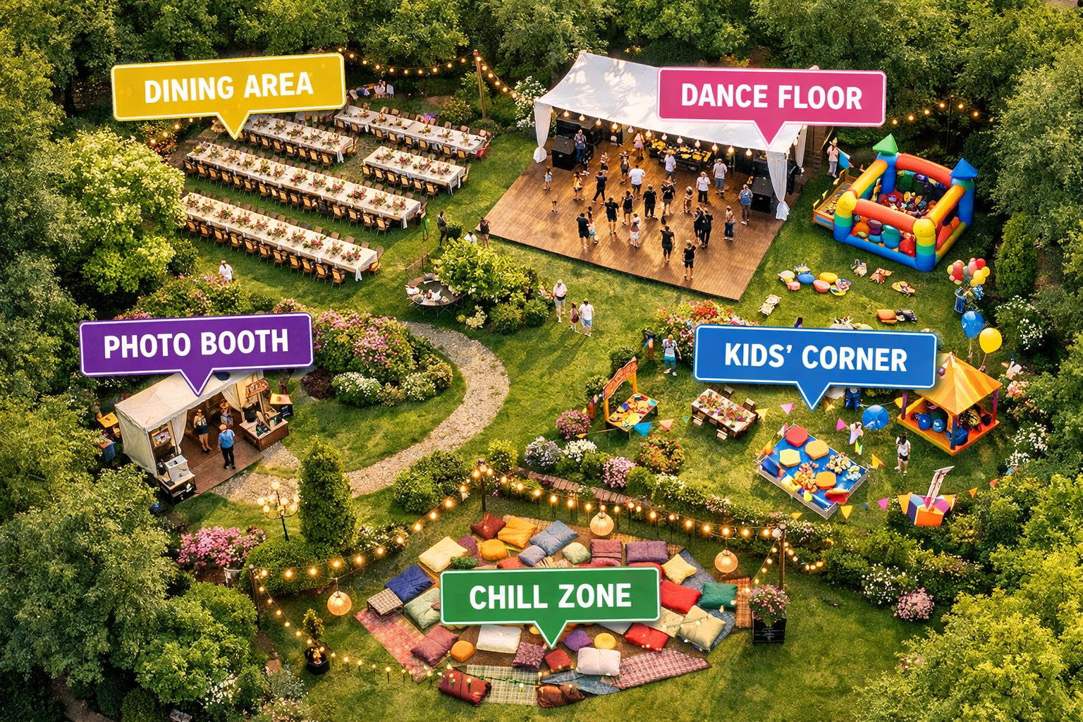 Acik hava festival mekaninda kurulum